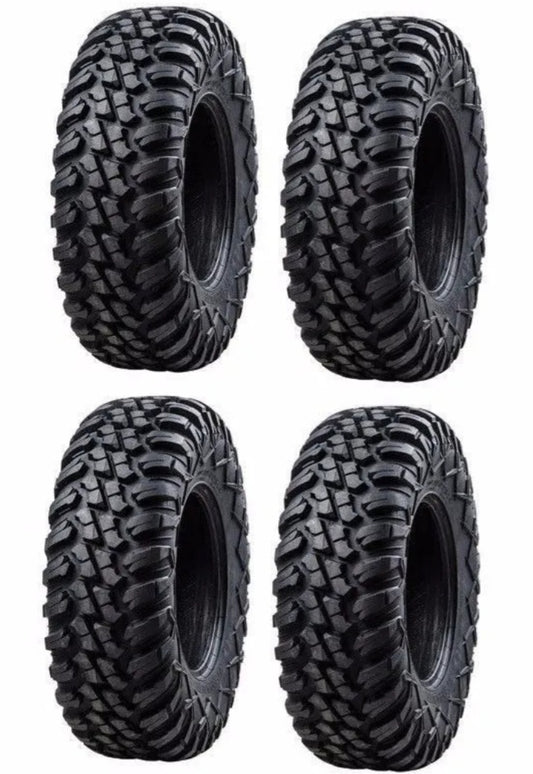 4 Tusk Terrabite UTV tire package (2 Front: 27x9x12 and 2 Rear: 27x11x12)